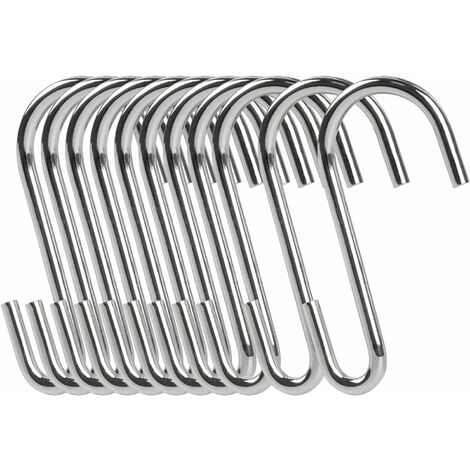 Crochet Multifonctions, Lot de 32 Crochets Robustes en Forme de S,Crochets en S de Qualité Industrielle pour Cuisine,Salle de Bains,Chambre à Coucher et Bureau (Argent)