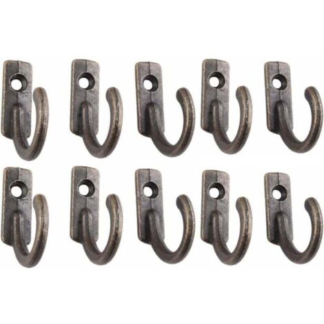 Crochet Mural Décoratif de Clé Hanger Vintage Bronze, 10Pcs