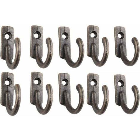 Crochet Mural Décoratif de Clé Hanger Vintage Bronze, 10Pcs