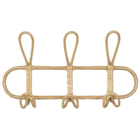 Crochet mural en rotin pour vêtements d&39enfants, organisateur de vêtements, crochet de suspension de chapeau, cintre de décoration de chambre d&39enfants,wood color