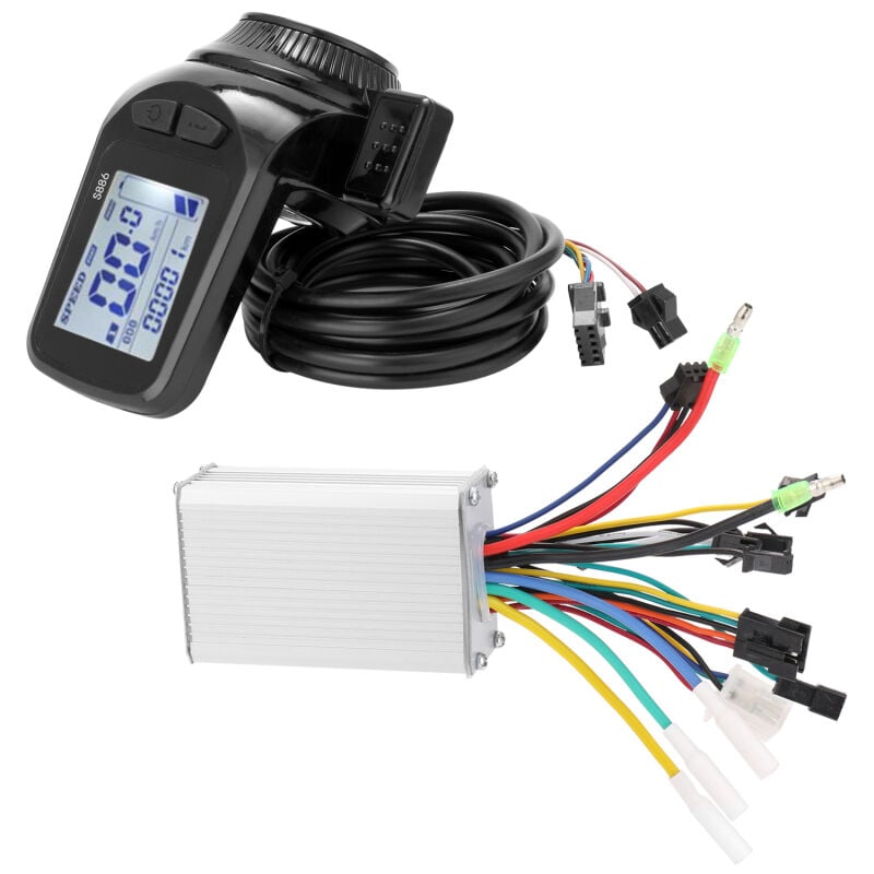 Contrôleur de moteur sans balais 24 V-48 V/36 V-60 V 350 W, écran LCD, accélérateur au pouce, kit de contrôleur sans balais pour vélos électriques et