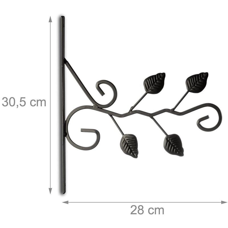 Crochet mural pour plantes jardinage pot de fleur en métal décoration de jardin