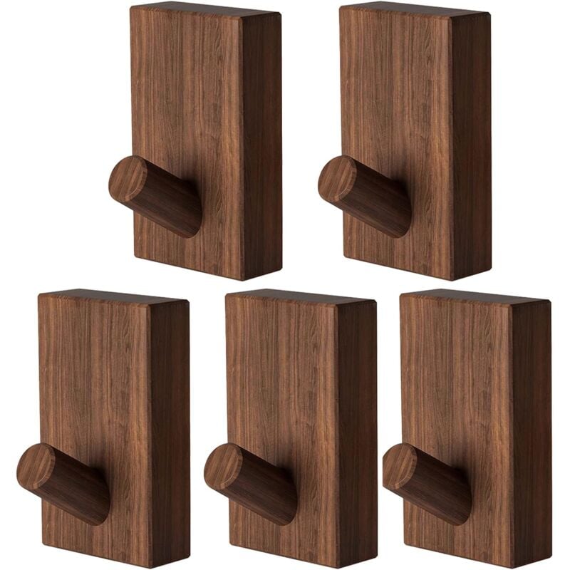 Crochet mural pour serviette, crochet mural en bois, crochet robuste pour porte-manteau, crochet pour serviette de salle de bain pour suspendre