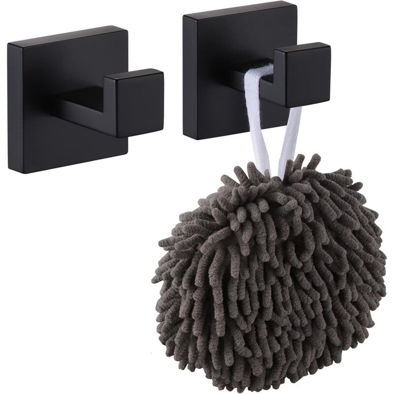 Crochet mural pour serviette de bain, crochet carré pour peignoir, support mural robuste pour salle de bain, cuisine, garage, acier inoxydable SUS