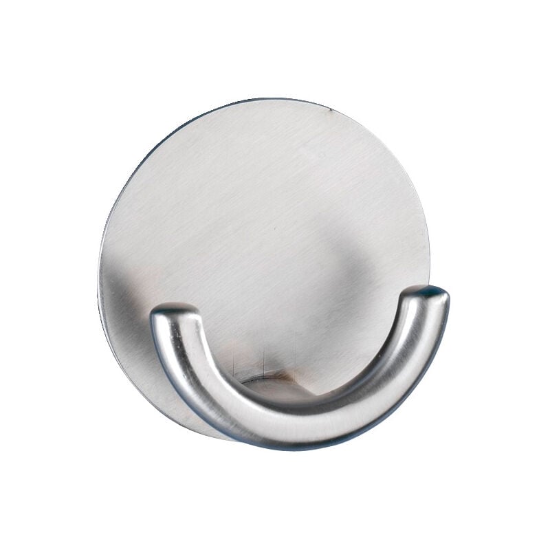 Wenko - Crochet mural Rondo inox 4 pièces adhésif salle de bain autocollant design en métal inoxydable mat pour serviettes et accessoires de cuisine