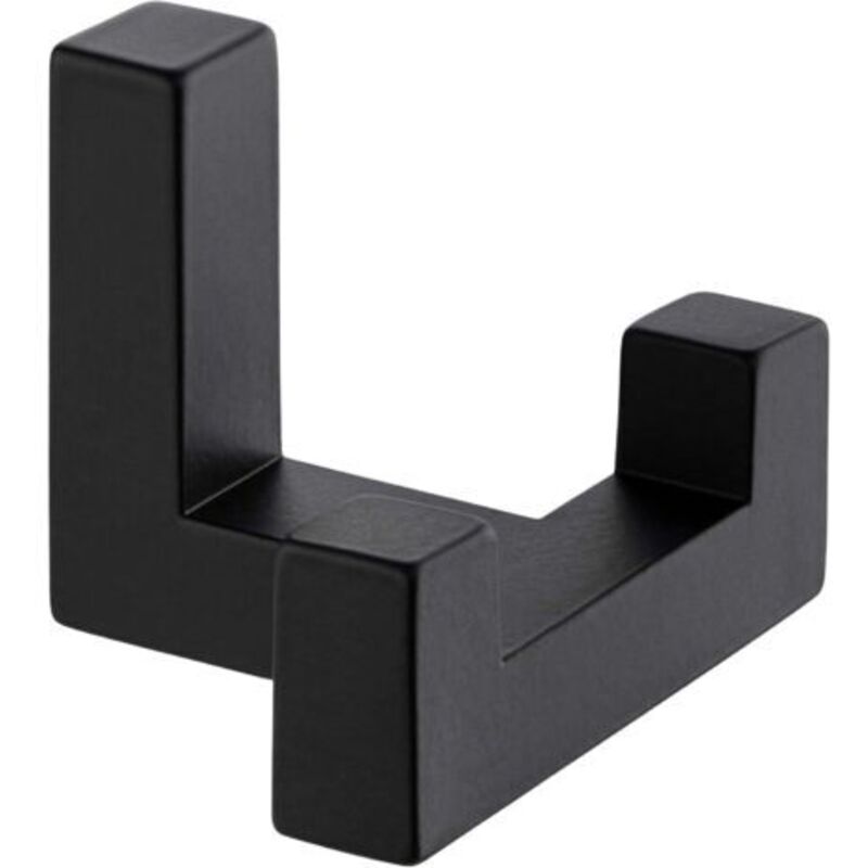 Crochet Mural Tetris Patère en Acier Massif Noir pour Manteau, Serviette, Chapeau, Vêtement et Peignoir Accessoire Résistant pour Chambre, Salle de