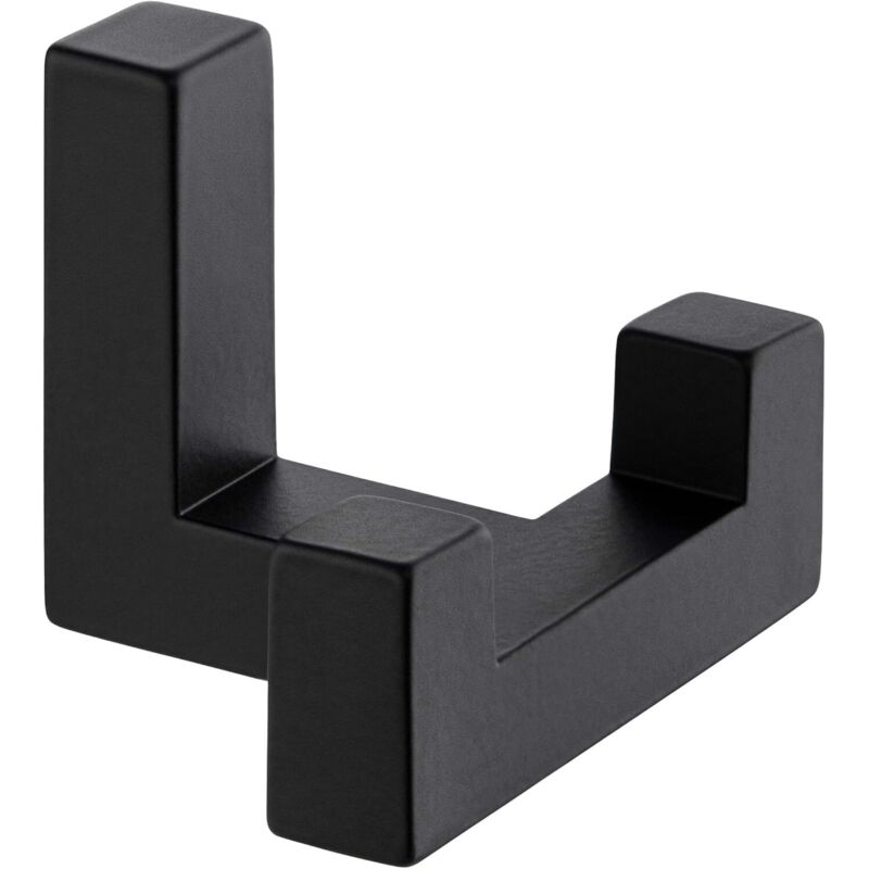 Crochet Mural Tetris Patère en Acier Massif Noir pour Manteau, Serviette, Chapeau, Vêtement et Peignoir Accessoire Résistant pour Chambre, Salle de