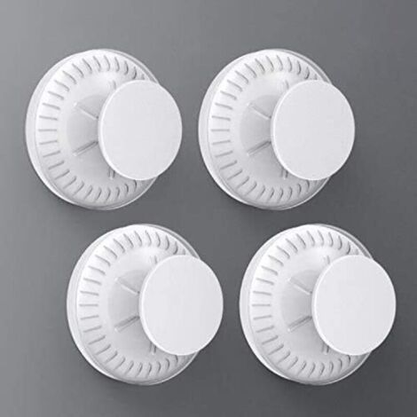 Crochet mural ventouse en plastique haute adhérence – Lot de 4 patères réutilisables pour salle de bain, cuisine ou bureau
