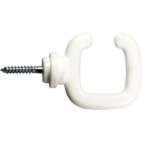 Crochet ouvert a vis PA Blanc - 1812116