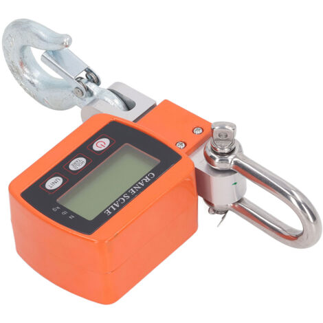 Crochet peseur électronique orange 500kg avec afficheur LCD haute définition, capteur de précision pour levage industriel