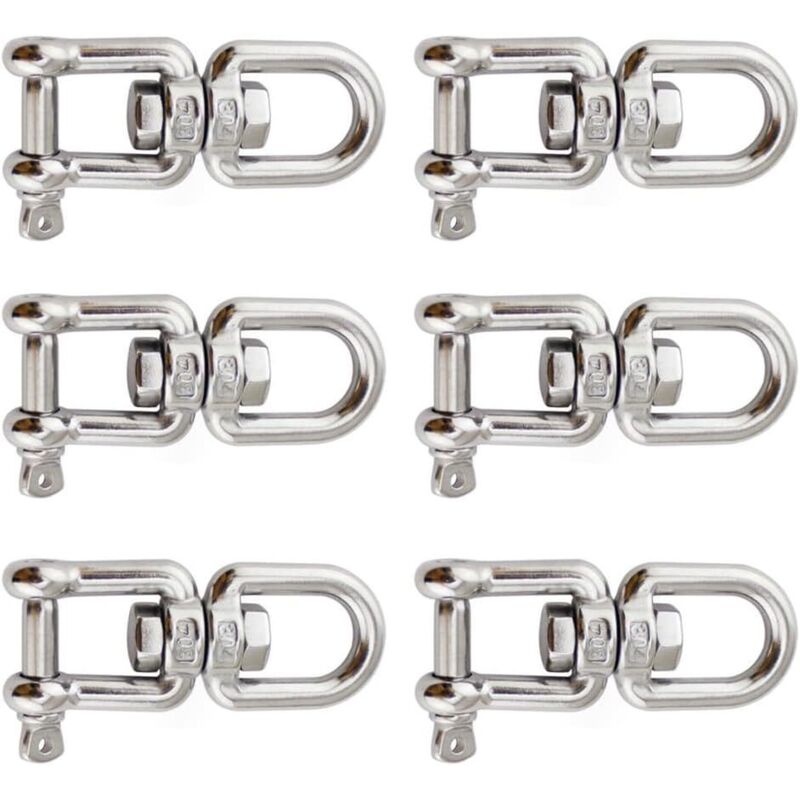 Crochet pivotant à manille pivotante en acier inoxydable M5 304, anneau pivotant, crochet pivotant suspendu pour connecter un œil pivotant fixe et