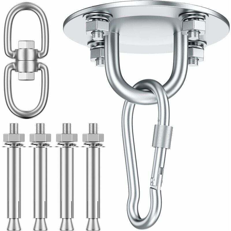 Crochet pivotant pour hamac, plaque de montage en acier inoxydable