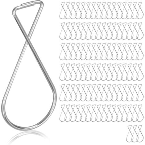 crochet plafond, Lot de 100 crochets de plafond portables pour carrelage de plafond en métal,crochets de plafond en métal,crochets de suspension pour plafond suspendu, clips de barre en T pour burea