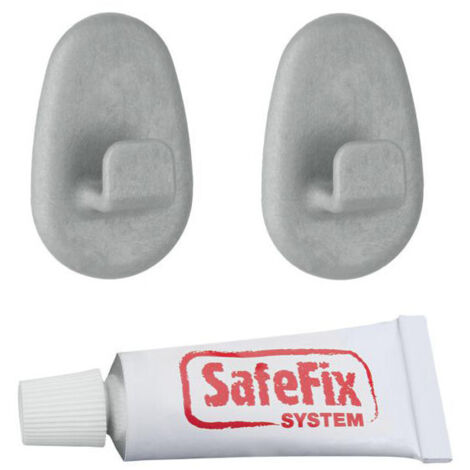 Crochet Polytherm Safe Fix Gris Épaisseur 2 Metaltex