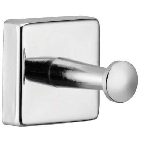 Crochet porte peignoir cara - Profondeur : 65 mm - Platine : 50 x 50 mm - Matériau : Laiton - Décor : Chromé -