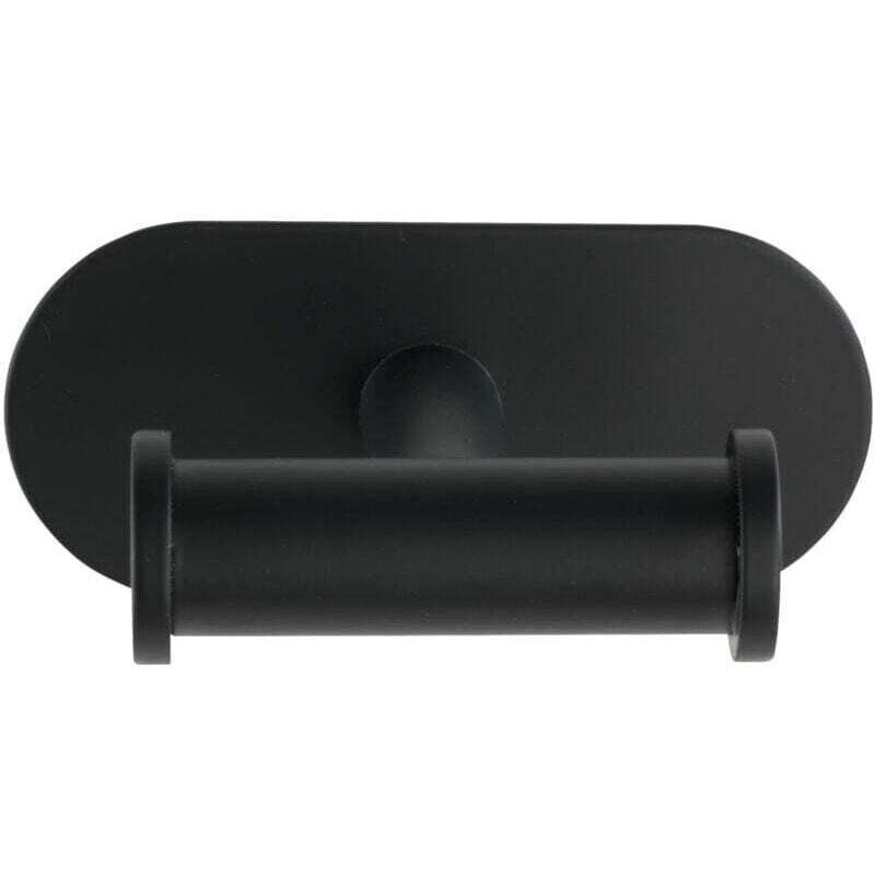Crochet Porte Serviette Duo Orea Black, Crochet porte manteau fixation sans perçage Turbo-Loc®, Acier inox, 10x4,5x6,5 cm, noir mat