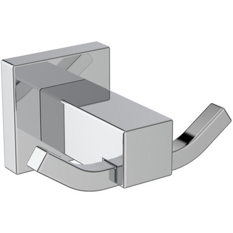 Crochet porte-serviettes IOM SQUARE double chrome IDEAL STANDARD