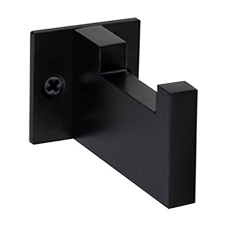 Crochet porte-serviettes ligne black - Décor : Noir RAL 9005 - Entraxe : 25 mm - Epaisseur : 10 mm - Hauteur : 40 mm - Matériau : Aluminum - Platine : 40x40x3mm - Profondeur : 73 mm - ITAR