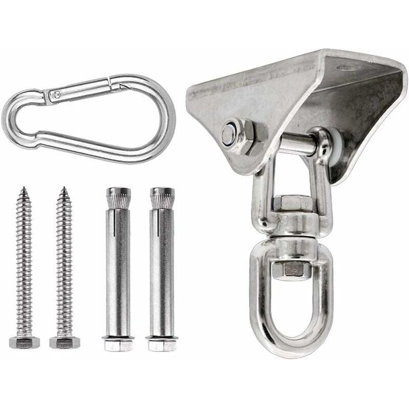 Forehill - Crochet porteur pivotant en acier inoxydable 304 Style hamac à quatre pivots Type ox