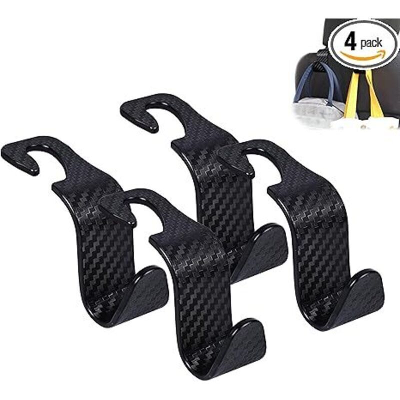 Crochet pour appui-tête de siège de voiture, lot de 4, support suspendu, organisateur universel de rangement de voiture pour sacs à main,