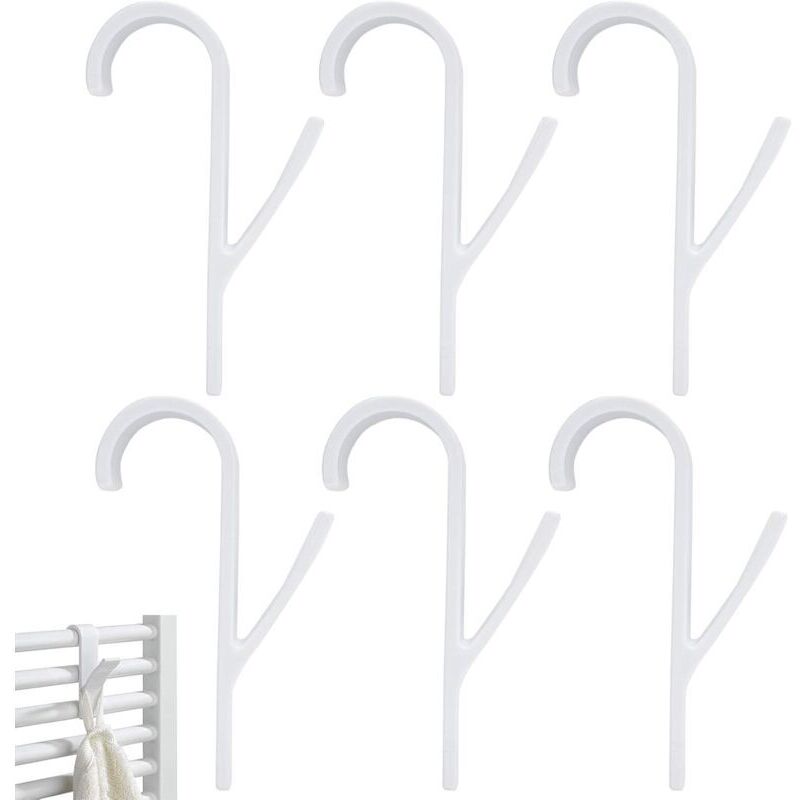 Crochet Radiateur Seche Serviette 6 Pcs Crochet pour Radiateurs Plastique,Crochet Serviette Salle De Bain,Porte Serviettes,pour Tous Les Radiateurs