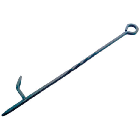 Tisonnier En Fer Forgé Noir - 56 Cm - Pour Cheminée, Poêle à Bois, Barbecue - Outil Robuste Et Durable