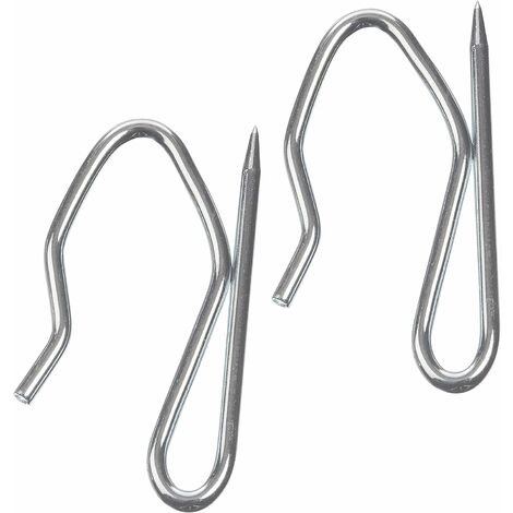 Crochets à Broches pour tentures (Lot de 95-100 pcs) en Zinc Ultra Résistants - pour Rideaux Lourds et plissés