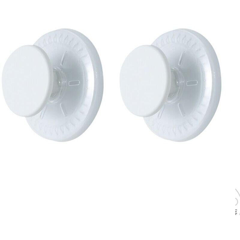 Crochets à ventouse robustes pour salle de bain, lot de 2, crochets ronds, sans perçage, amovibles et sans traces, adaptés au carrelage, aux portes,