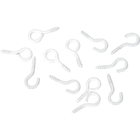 Crochets à vis blancs - Lot de 10 - Ateliers28