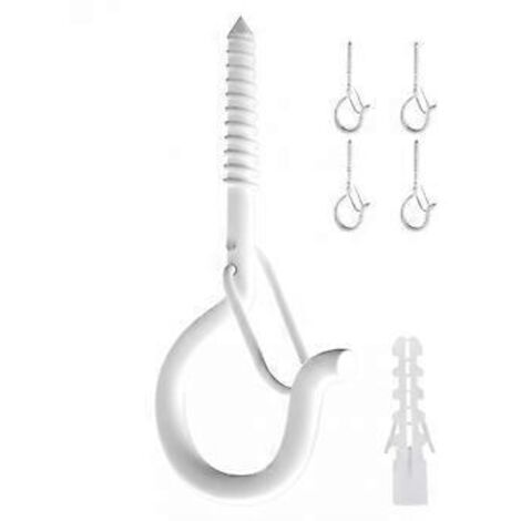 Crochets à vis en fer pour plafond/mur avec verrou de sécurité pour suspendre les plantes