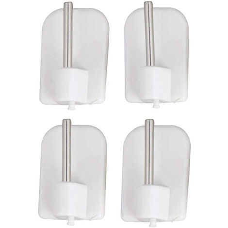Crochets Adhésifs Blancs - Lot de 4