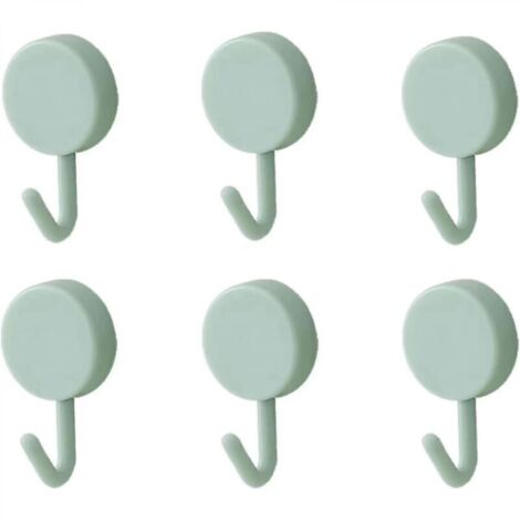 Crochets adhésifs, jolis crochets muraux décoratifs pour suspendre bretelles, chapeaux, serviettes et clés, 6 pièces, bleu