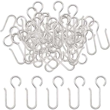 Crochets agrafes pour Rideaux,40 pièces Crochets Rideaux Rail,Crochets pour Rideaux en Zinc à Usage intensif,pour Les Rideaux de Porte,etc(50x28mm)