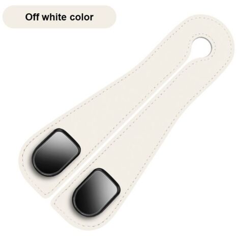 Crochets bimétal en cuir PU pour voiture, crochet de support de rangement arrière, pour banquette arrière, blanc Beige(2 PCS)