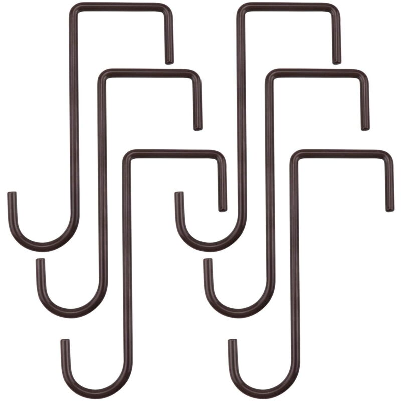 Crochets de clôture 2 x 6 po - Crochets en acier thermolaqué marron pour clôtures en vinyle