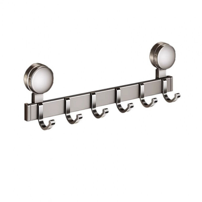 Aiperq - Crochets de douche à ventouse Space en aluminium et abs – Adhérence multi-surfaces et crochets réglables pour salle de bain/cuisine/salon