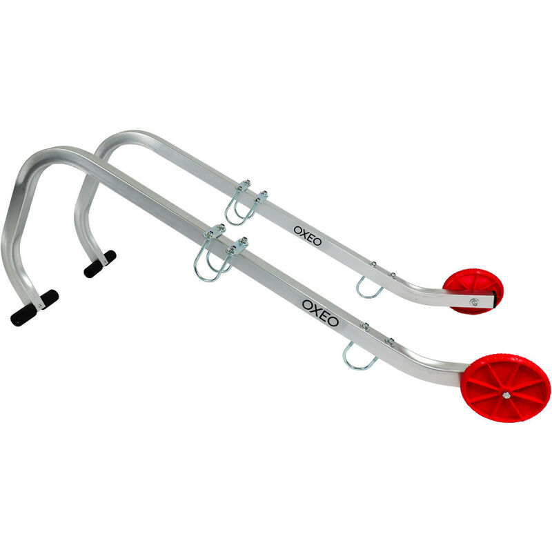 Oxeo - Crochets de faîtage pour échelles - Adaptateur de Toit pour Échelle - Alliage d'aluminium - 150kg max
