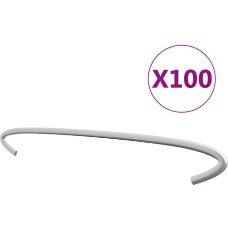 50/100x Crochets de Gabion Acier Galvanisé Entretoise Support 10-50 cm vidaXL