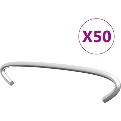 Crochets de gabion 50 pcs Acier galvanisé 10 cm