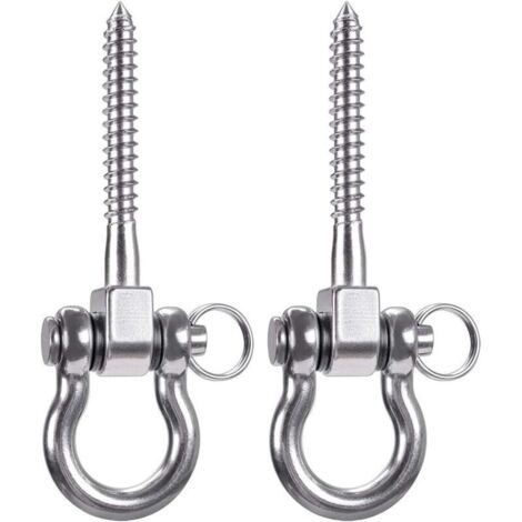 Crochets de plafond en acier inoxydable 304 – Lot de 2 crochets 2 en 1 – Résistants à la rouille – Pour hamacs et sacs de boxe