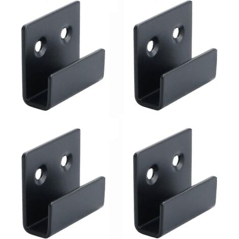 Crochets de rails en acier inoxydable, pinces pour accrocher des miroirs, supports de miroirs, kit de suspension, support d'affichage robuste pour assiettes en céramique, 6 pièces [D]-AquaForge