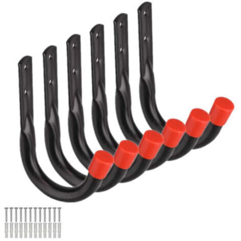 Crochets de rangement robustes pour garage, support mural universel en U pour vélo, chaise, échelle, tuyau et outils, idéal pour abri de jardin –