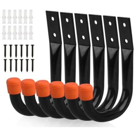 Crochets de rangement robustes pour garage, support mural universel, support mural en U, crochets à suspendre pour vélo, chaise, échelle, tuyau, outils, abri de jardin