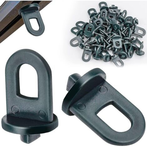 Crochets de serre en plastique, clips de suspension (50 pièces), clips d'ombrage pour paniers suspendus et pots.