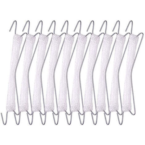 Crochets de support de tomate en acier galvanisé – Lot de 12 crochets avec 10m de corde nylon – Résistants à la rouille et à la corrosion