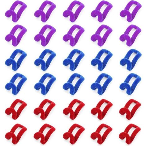 Crochets de suspension antidérapants mini petits crochets-rouge, violet, bleu, 4CM2.5CM0.4CM, 30pcs