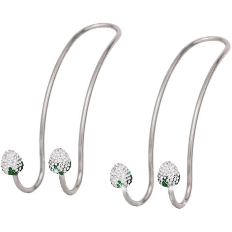 Crochets de voiture brillants, crochets de rangement pour appuie-tête de siège, porte-bagages arrière robuste et durable, universel pour SUV et camions, paquet de 2 (blanc).