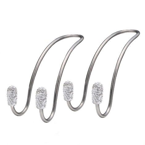 Crochets de voiture brillants, crochets de rangement pour appuie-tête de siège, porte-bagages arrière robuste et durable, universel pour SUV et camions, paquet de 2 (blanc).