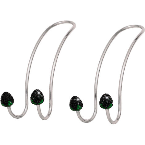 Crochets de voiture brillants, crochets de rangement pour appuie-tête de siège, porte-bagages arrière robuste et durable, universel pour SUV et camions, paquet de 2 (noir).