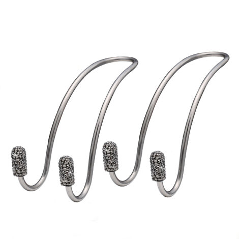 Crochets de voiture brillants, crochets de rangement pour siège et appuie-tête, robustes et durables, porte-bagages arrière, universels pour SUV et camions, paquet de 2 (noir brillant).